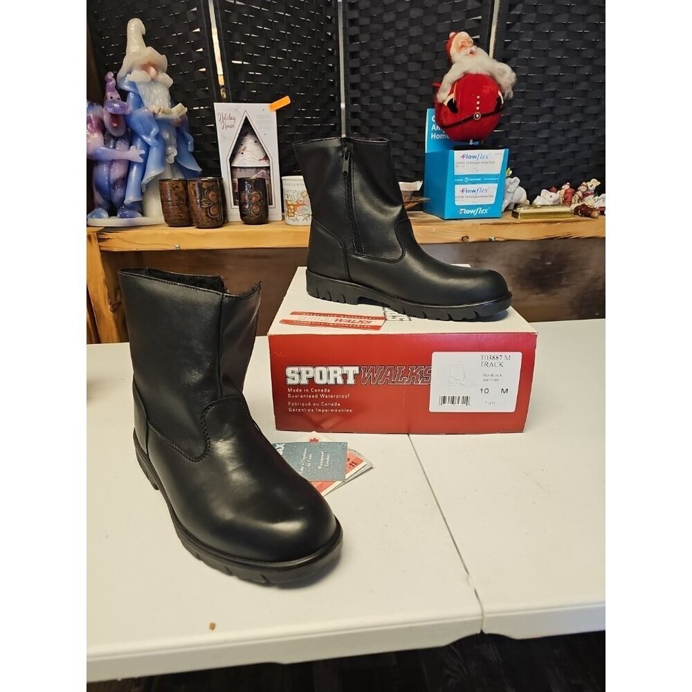 Toe Warmers Mens Boots Track Black 10M‎ Canada New
